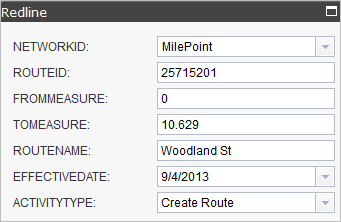 Attributes for the redline Attributes for the redline